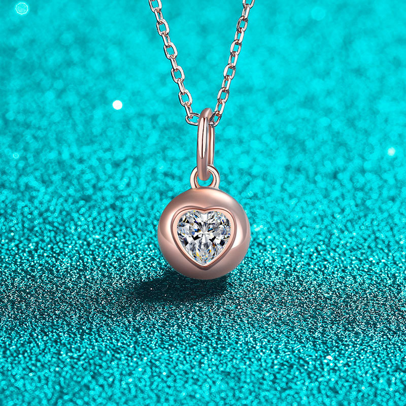 [Moissanite pode passar a caneta de diamante medida] S925 prata esterlina moissanite champanhe colar de ouro feminino co