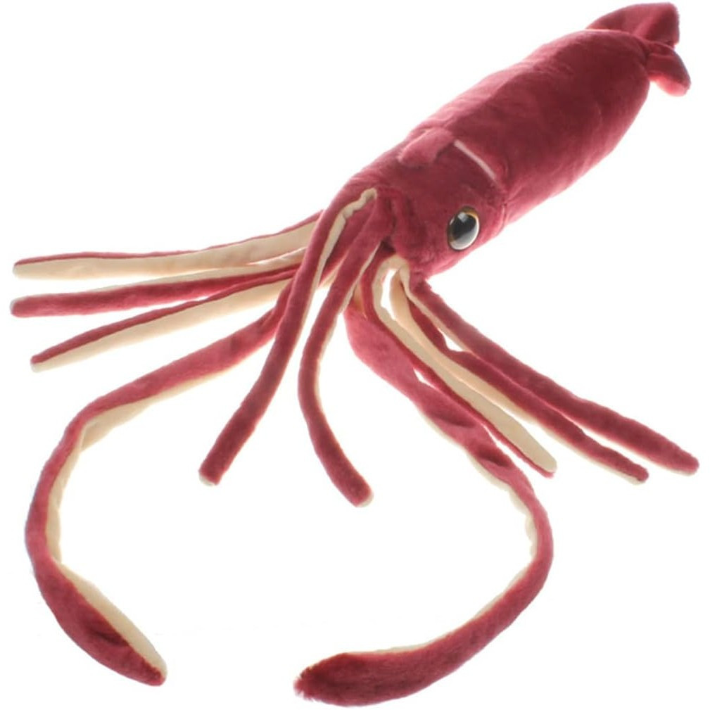 Nohito Grande Gigante Vermelho Lula Animal De Pelúcia Travesseiro Brinquedo Realista Rei Colossal Polvo Choco Plushie Bo