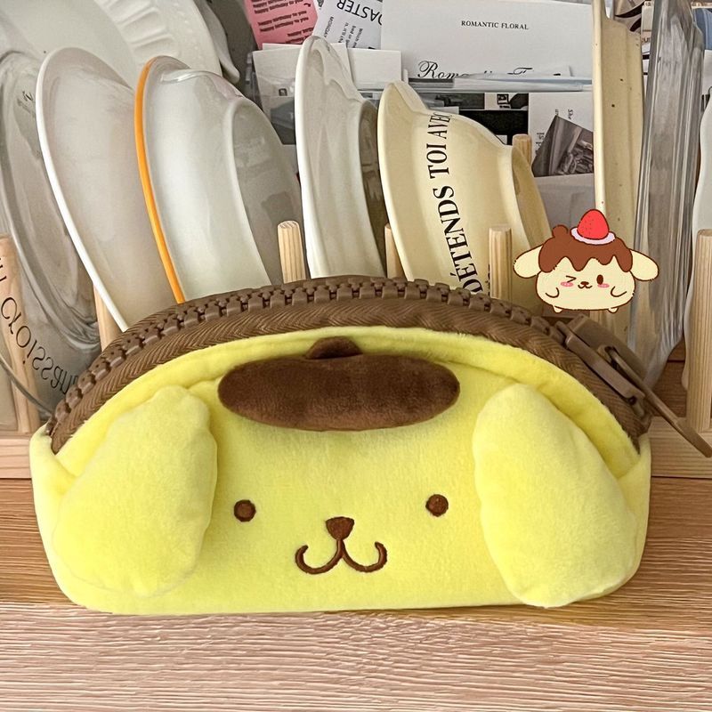 POMPOMPURIN Necessaire Grande Capacidade/Estojo Escolar/Organizador de Maquiagem Kawaii para Meninas