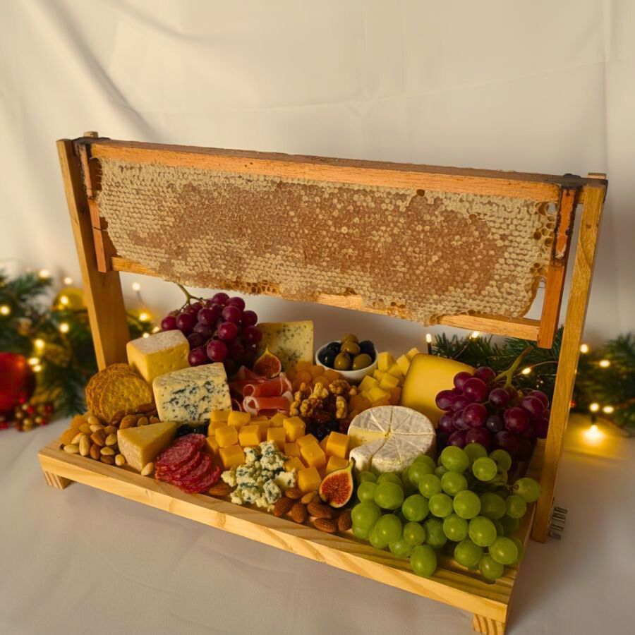 Suporte Madeira + Favo de Mel Grande +Tabua de Madeira Decorativa para Festa de Casamento Aniversario Jantares Elegante
