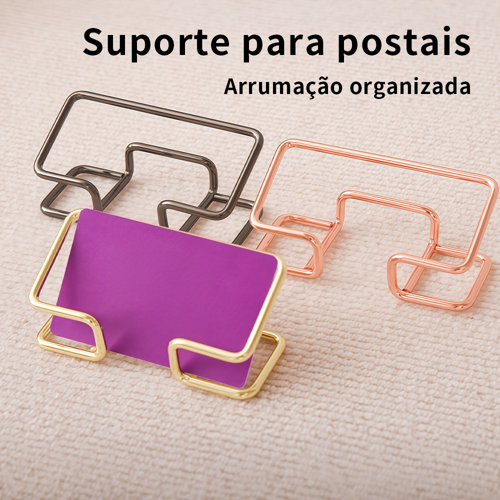Porta-Cartões de Visita Suporte de Mesa para Escritório com Organizador Expositor de Presentes e Suprimentos Práticos