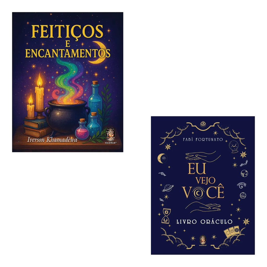Kit Autoconhecimento: Livro De Feitiços E Encantamentos Bolso + Livro Eu Vejo Voce: Oráculo Bolso
