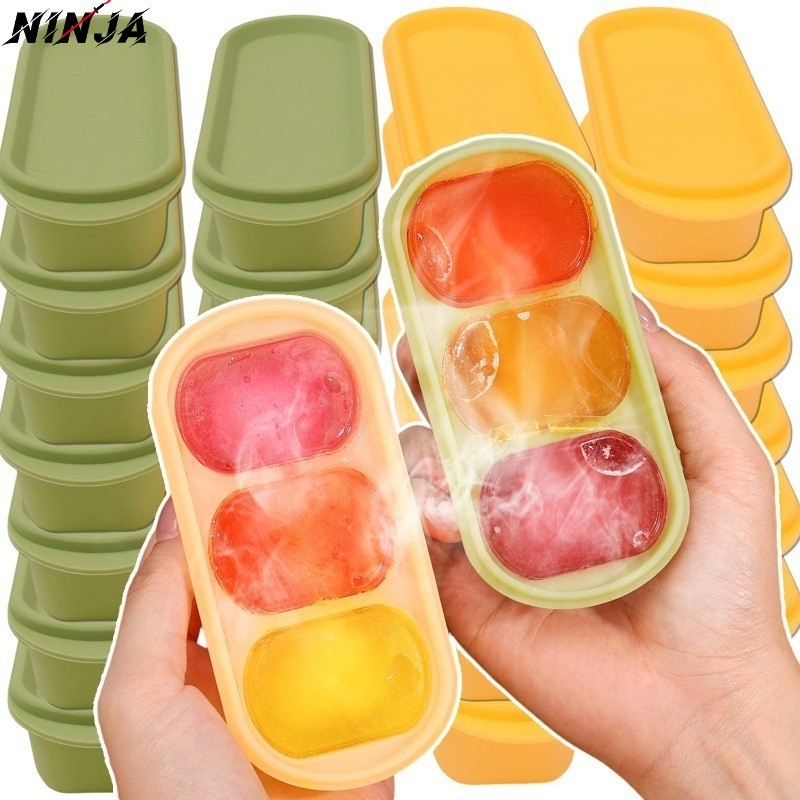 [Extreme] Molde De Bandeja De Cubos De Gelo De 4-1 Unidade E 3 Grades-Para Geladeira-Acessórios Freezer-Ferramenta Antia