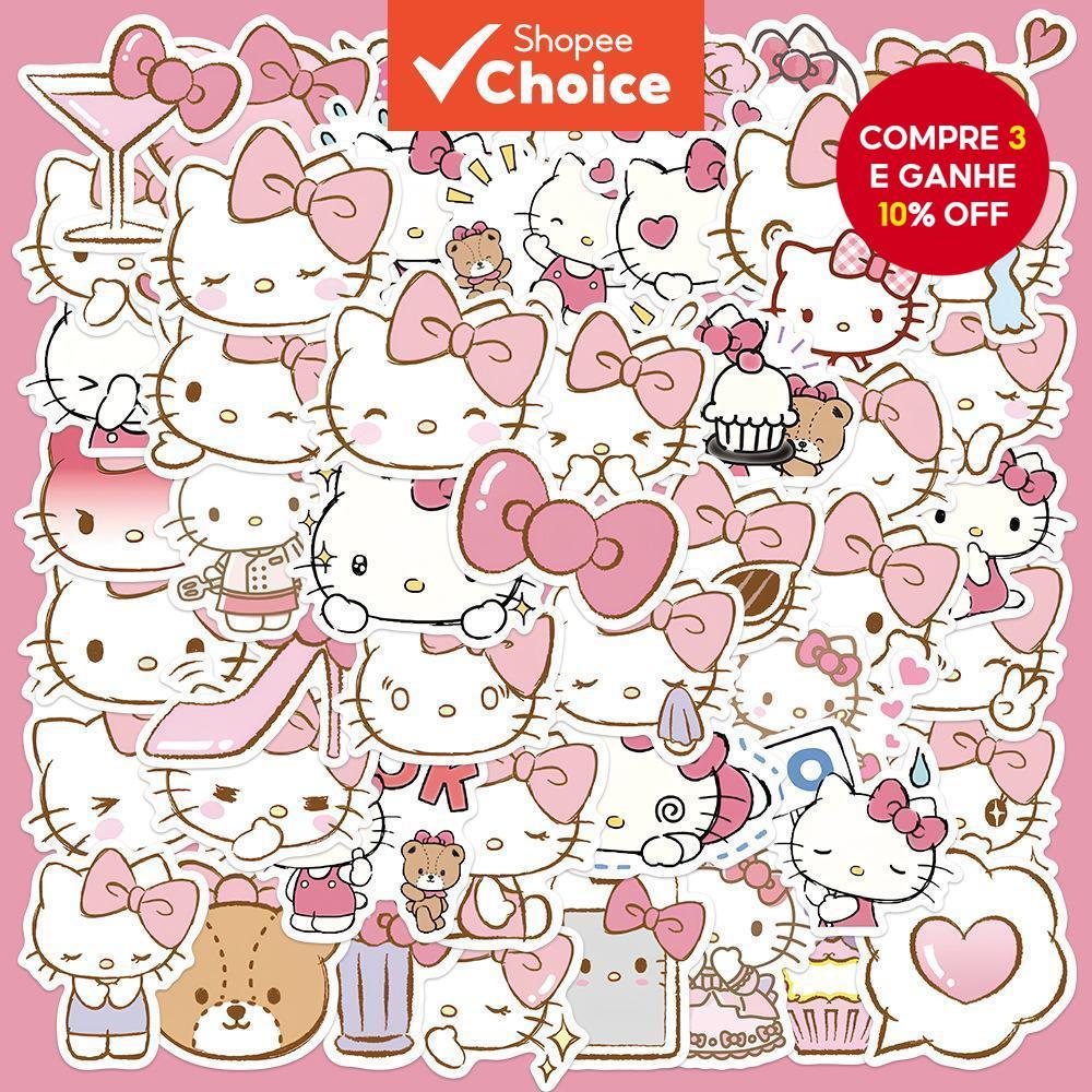 50 Peças Adesivos Rosa Gatinho Gato Desenho Animado Linda Menina Graffiti – Decalques De Vinil À Prova D'água Para Lapto em Oferta na Shopee