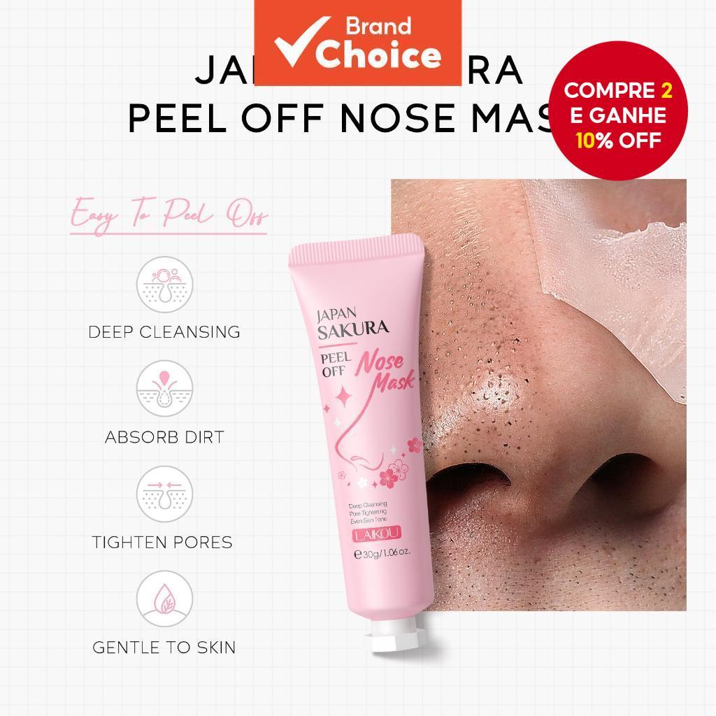 LAIKOU Japão Sakura Peel Off Nariz Máscara Limpeza Profunda Remoção De Cravo Tigh Dez Poros Hidratante 30g