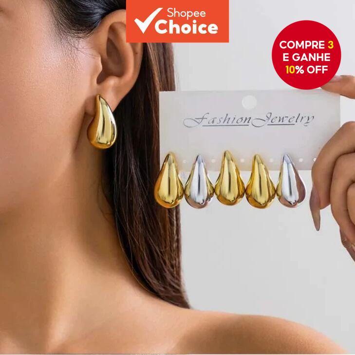 Brinco Minimalista Ouro: Onde Comprar | BuscaProdutos