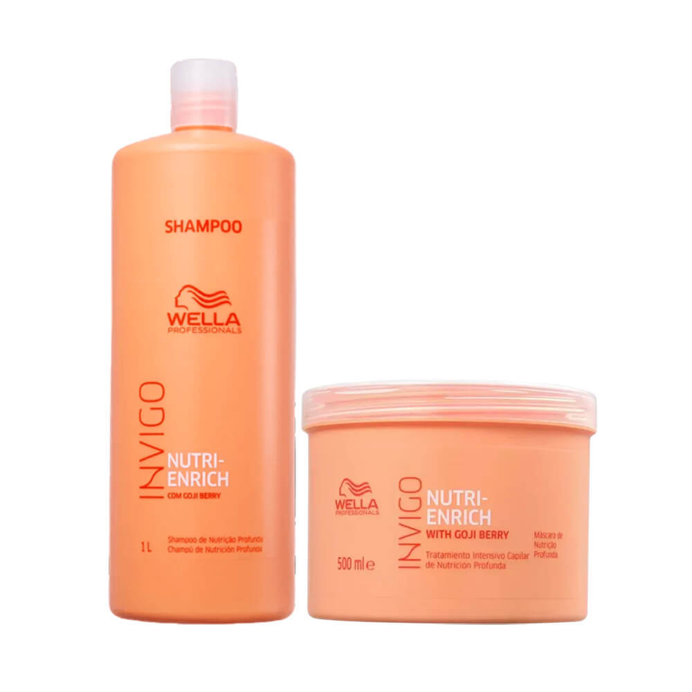Kit Shampoo 1L + Máscara 500ml Wella Professionals Invigo Nutri-Enrich