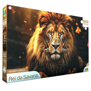 Quebra Cabeça 1000 peças Leão Rei da Savana Quebra GGB em Oferta na Shopee