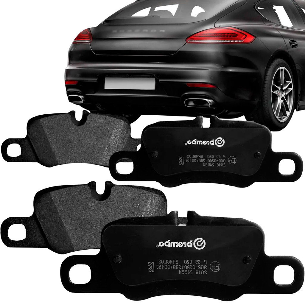 Jogo Pastilha Freio Traseira Porsche Panamera 970 4.8 Turbo S 11 12 13 14 15 16 Low metal