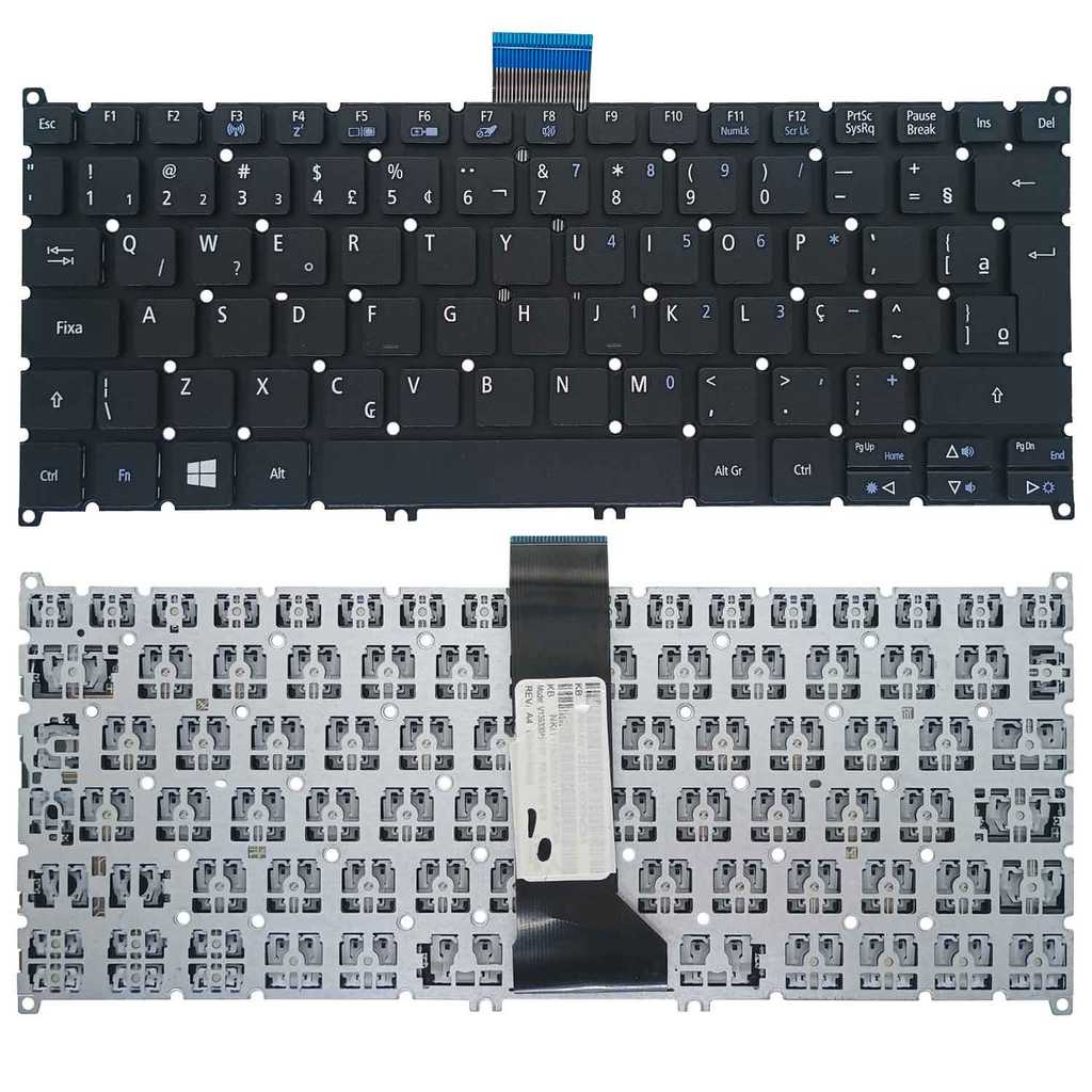 Teclado Para Notebook Acer V5-122p V5-132 V5-132p R11 R3-131t N15w5 Nsk-r71bw01 Nsk-r71bw 01 9z.n9rbw.101 Com Ç
