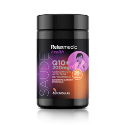 Coenzima Q10+ 200mg + Vitamina E + Energia e Disposição + Antioxidante + Coração e Cérebro + Alta Absorção Relaxmedic