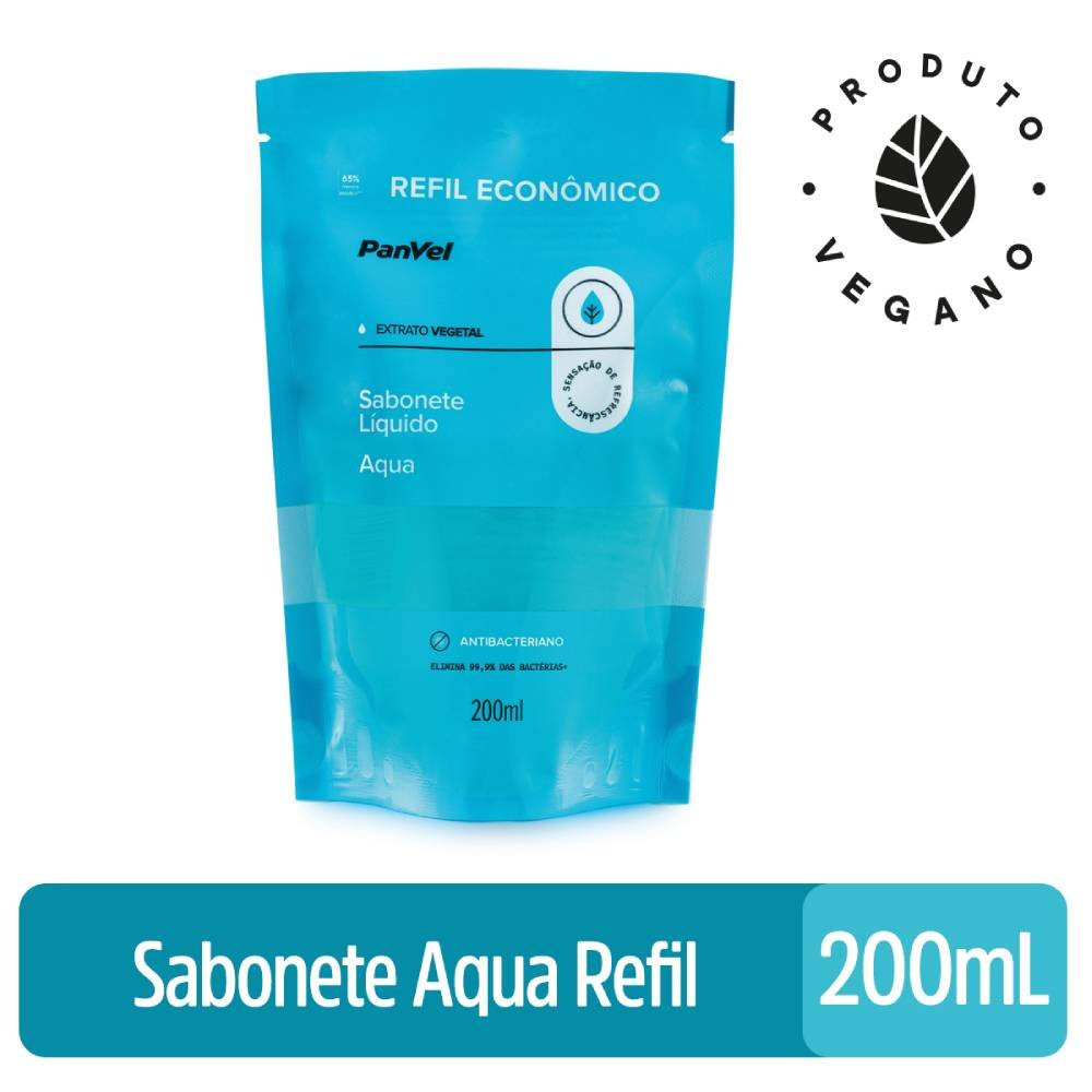 Sabonete Líquido Panvel Aqua Refil 200ml em Oferta na Shopee