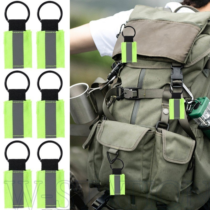 Pingentes Reflexivos Seguros-Marcador De Segurança-De Mochila-Etiquetas Pendentes De Refletor Elegantes-Chaveiros Verdes