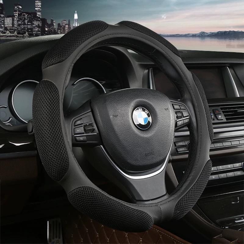 Capa Para Volante De Carro Antiderrapante Fibra de Carbono Respirável Esponja Almofada Universal 38cm ZEM