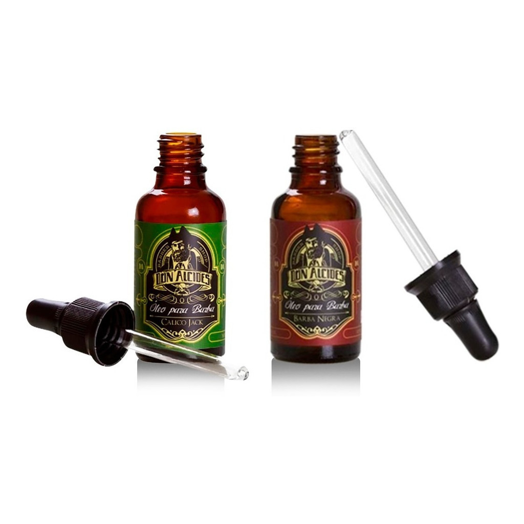 Óleo para barba Don Alcides Barba Negra e Calico Jack de 30mL 30g