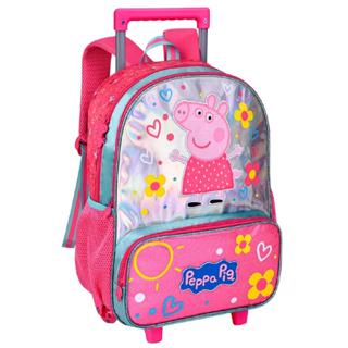 Mochila De Rodinha Escolar Creche Infantil Media Menina Peppa Pig Oficial Rosa em Oferta na Shopee