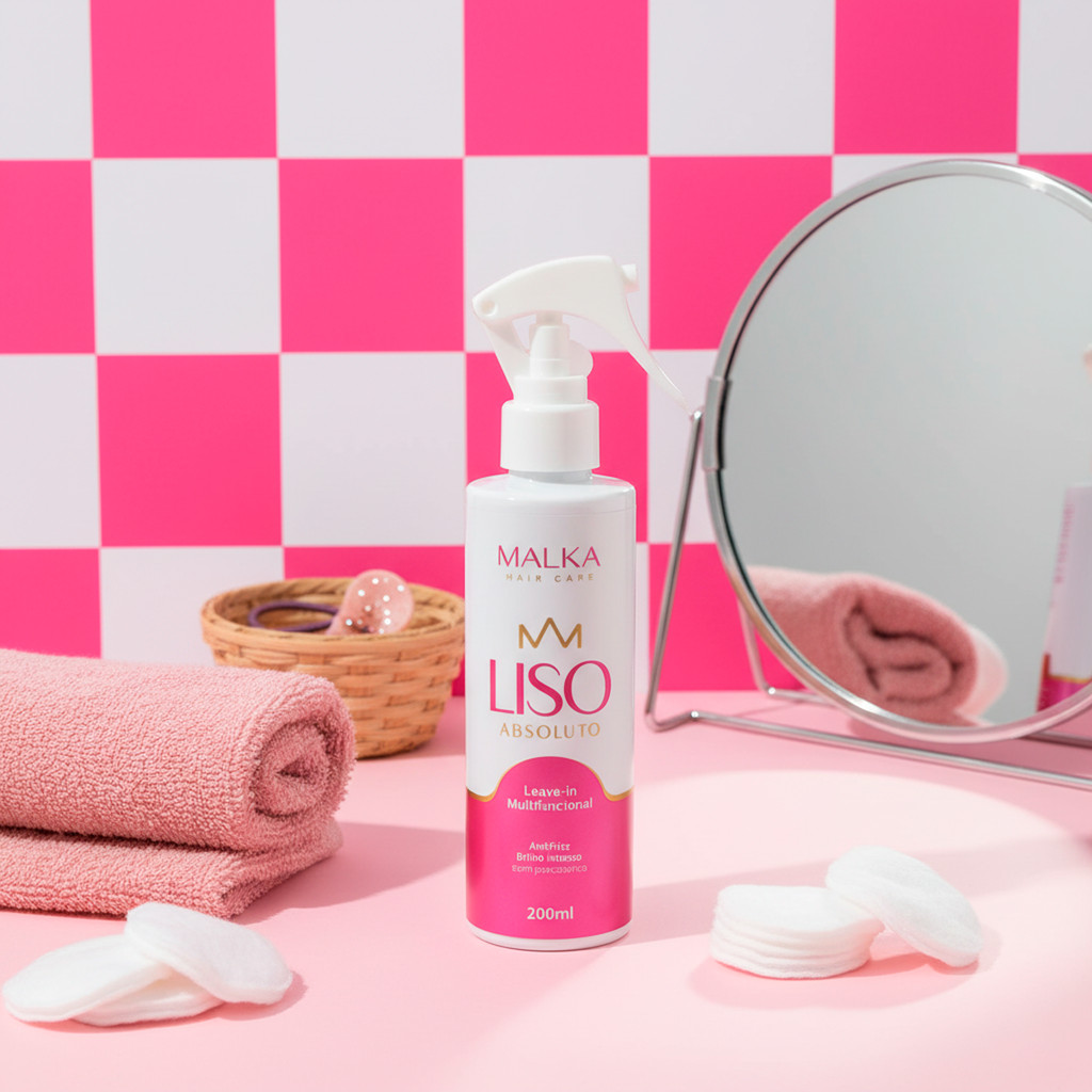 Protetor Térmico e Protetor Químico Defrizante Antifrizz para todos os tipos de Cabelo - Malka - 200ml