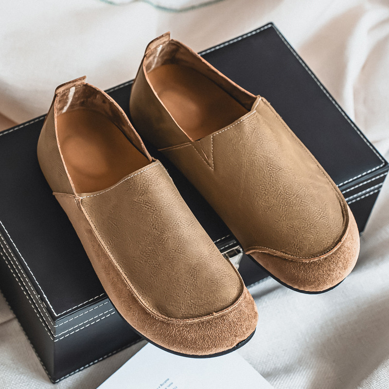 Outono novo estilo Nubuck couro Plus Size sapatos masculinos 4546 dedo do pé redondo sola macia plana Casual All-Match ú