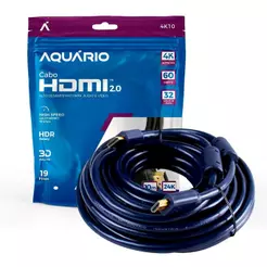 Cabo HDMI 2.0 4K de 10 metros 4096x2160p 4K10 - Aquário