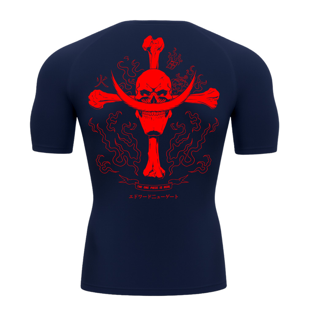 Camiseta Compressão Manga Curta One Piece O Legado Do Barba Branca Rash Guard — imagem 2 de 2