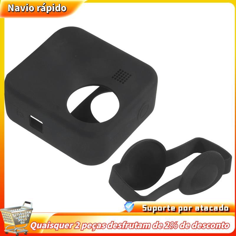 Capa Protetora De Silicone Para Câmera Esportiva MAX 360 , Peças De Lente De Cúpula Profissional (Preta)