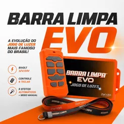 BARRA LIMPA EVO ZENDEL PISCA FAROL ALTERNADO 12V24V CONTROLE 8 TECLAS LED
