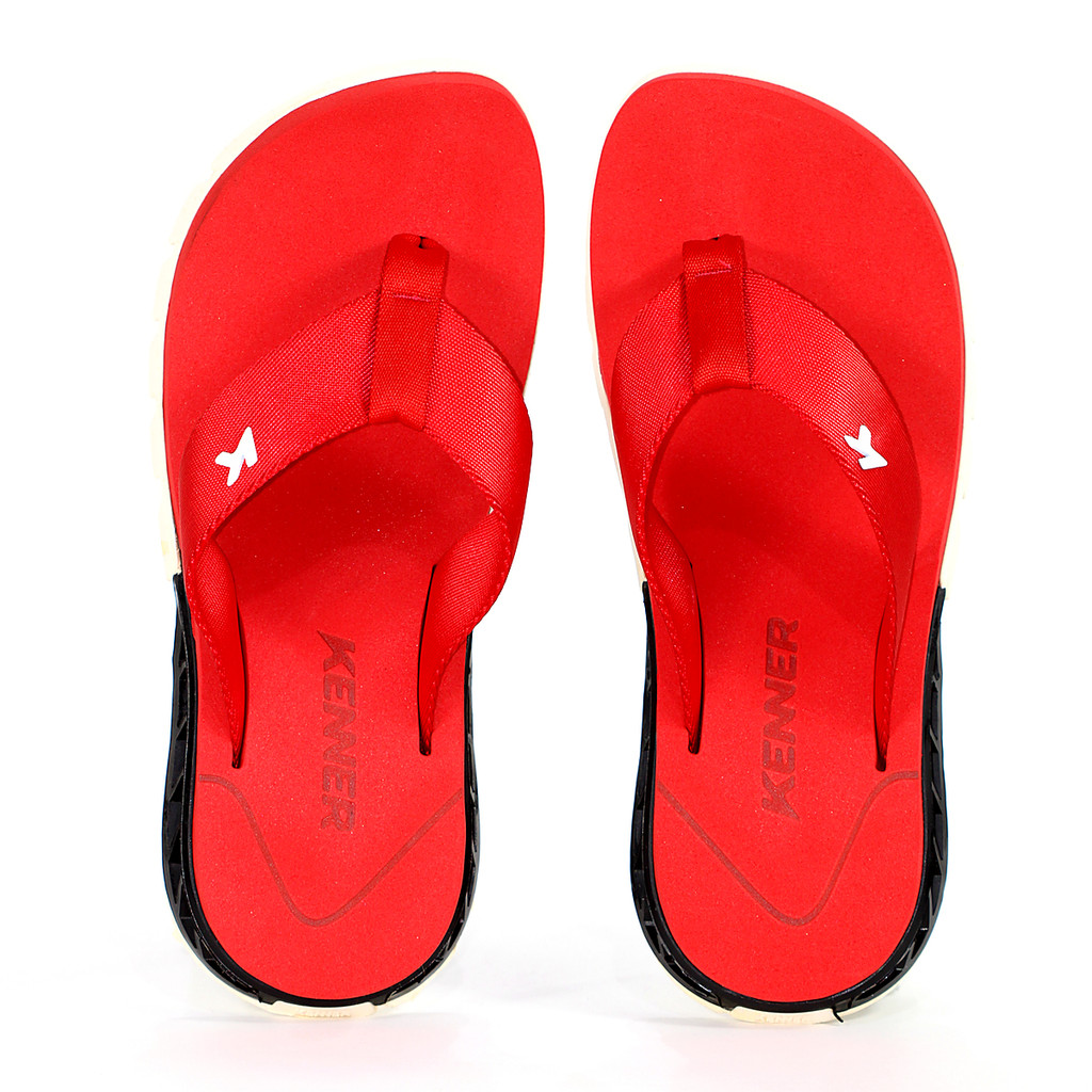 Chinelo Kenner Rakka Vermelho e Branco - Masculino