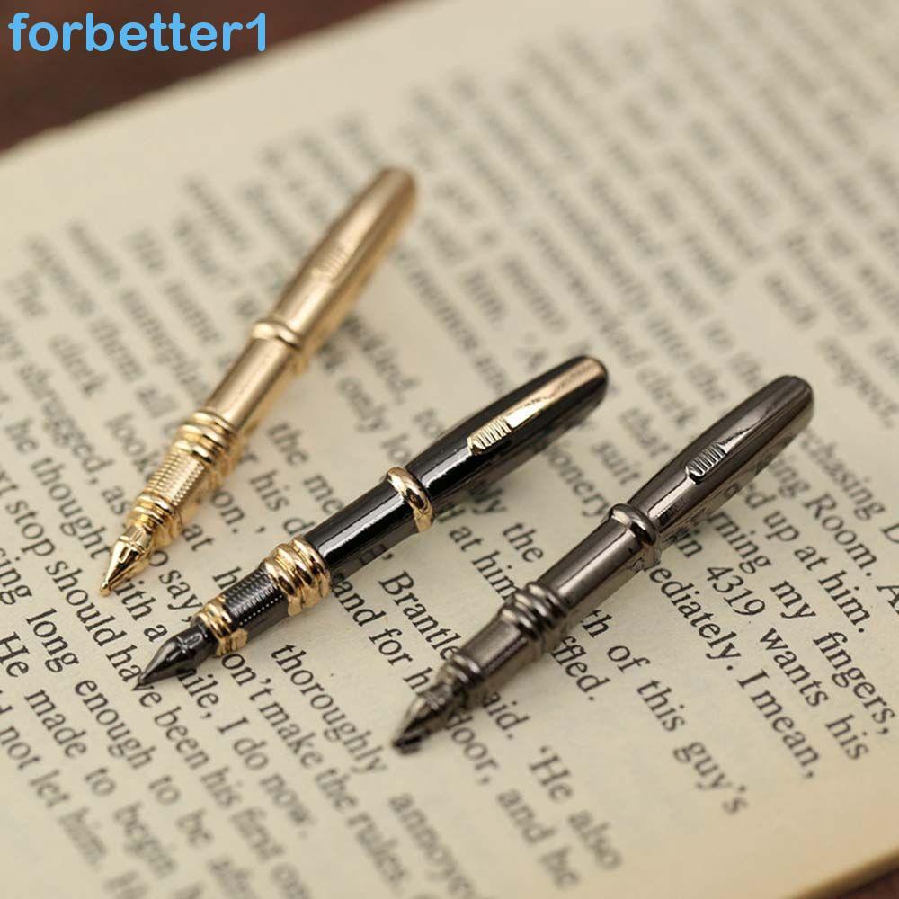 FORBETTER Caneta Forma Broche Presentes Vívidos Pinos Gravata Bolso Botão Terno Decoração Crachá Cor Ouro Broches Mascul
