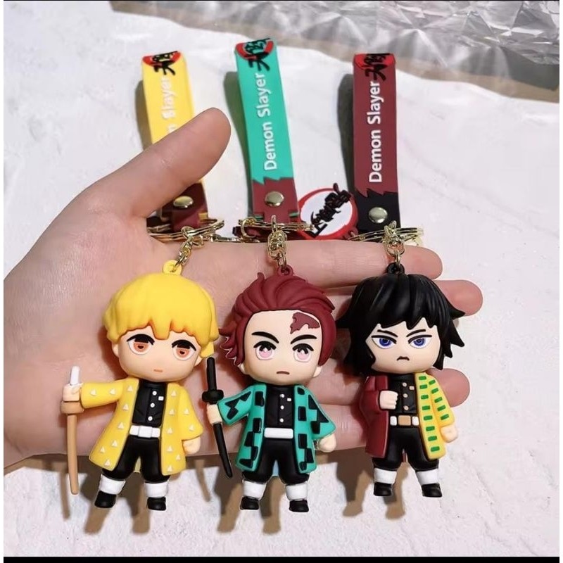 KIT 3 CHAVEIROS ou na unidade demon Slayer kimetsu no yaiba tanjiro nezuko zenitsu inosuke tomioka ENVIO IMEDIATO