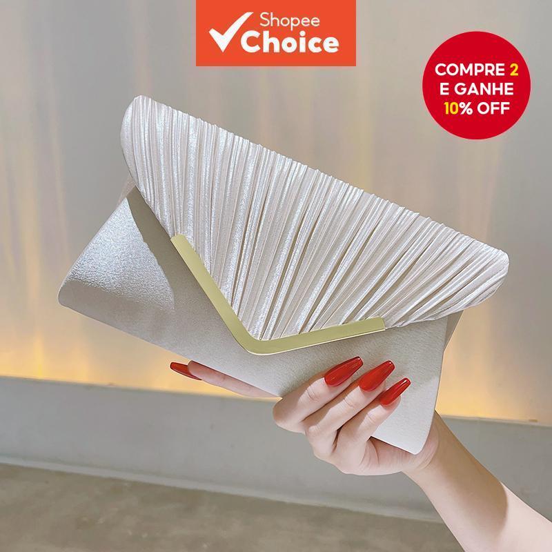 Novo Estilo Bolsa Satin Jantar Saco de Embreagem Pequeno Quadrado em Oferta na Shopee