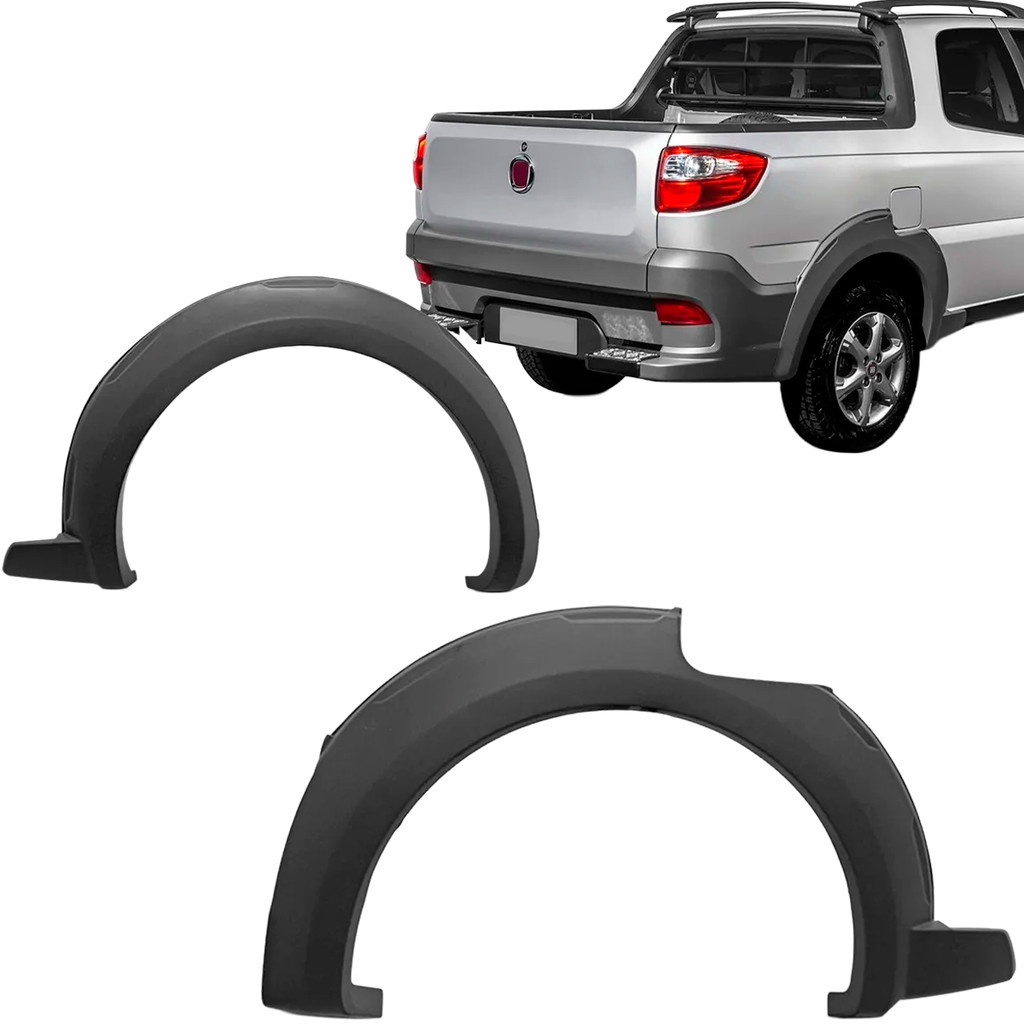 Alargador Paralama Traseiro Strada Working Trekking 2014 2015 2016 Cinza Texturizado