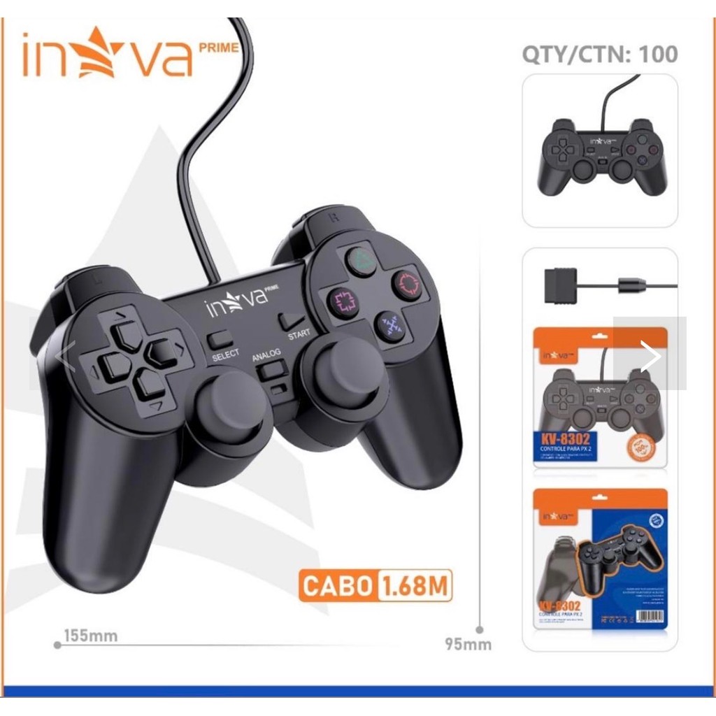 Inova Controle Com Fio Para Play2