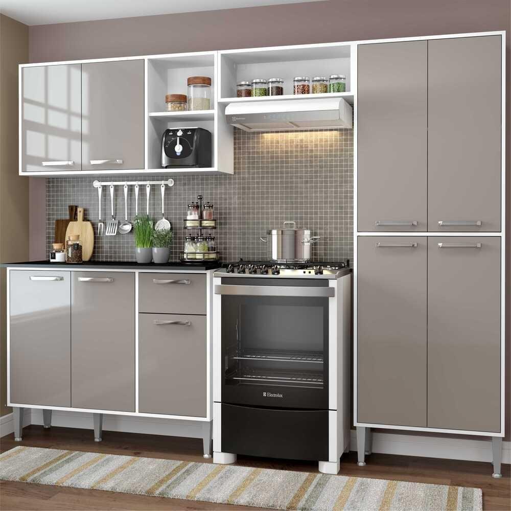 Cozinha Compacta Armário E Balcão Xangai Multimóveis Vm2840