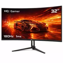 Monitor Gamer HQ Ultra 32" Curvo 1ms, 180Hz, Quad HD (QHD) - 2560x1440, AMD FreeSync, HDMI, DP, HQ32C180
