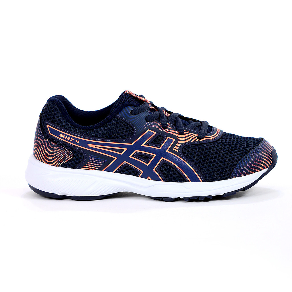 Tênis Asics Buzz 4 Azul Marinho e Laranja - Infantil