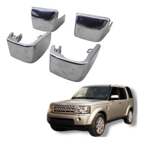 Jogo Moldura Forro Porta Direita Discovery 4 2009 A 2013 Prateado