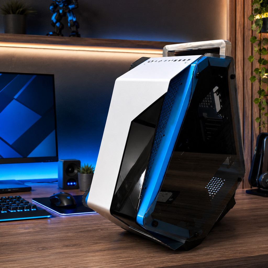 Gabinete Gamer Preto ATX M-ATX MINI-ITX Fonte Inferior USB Áudio DELTA-FROST WYRM GA