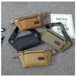 Bolsa de cintura de lona grossa moda grande capacidade esportes ao ar livre correndo à prova dwaterproof água Diagonal s