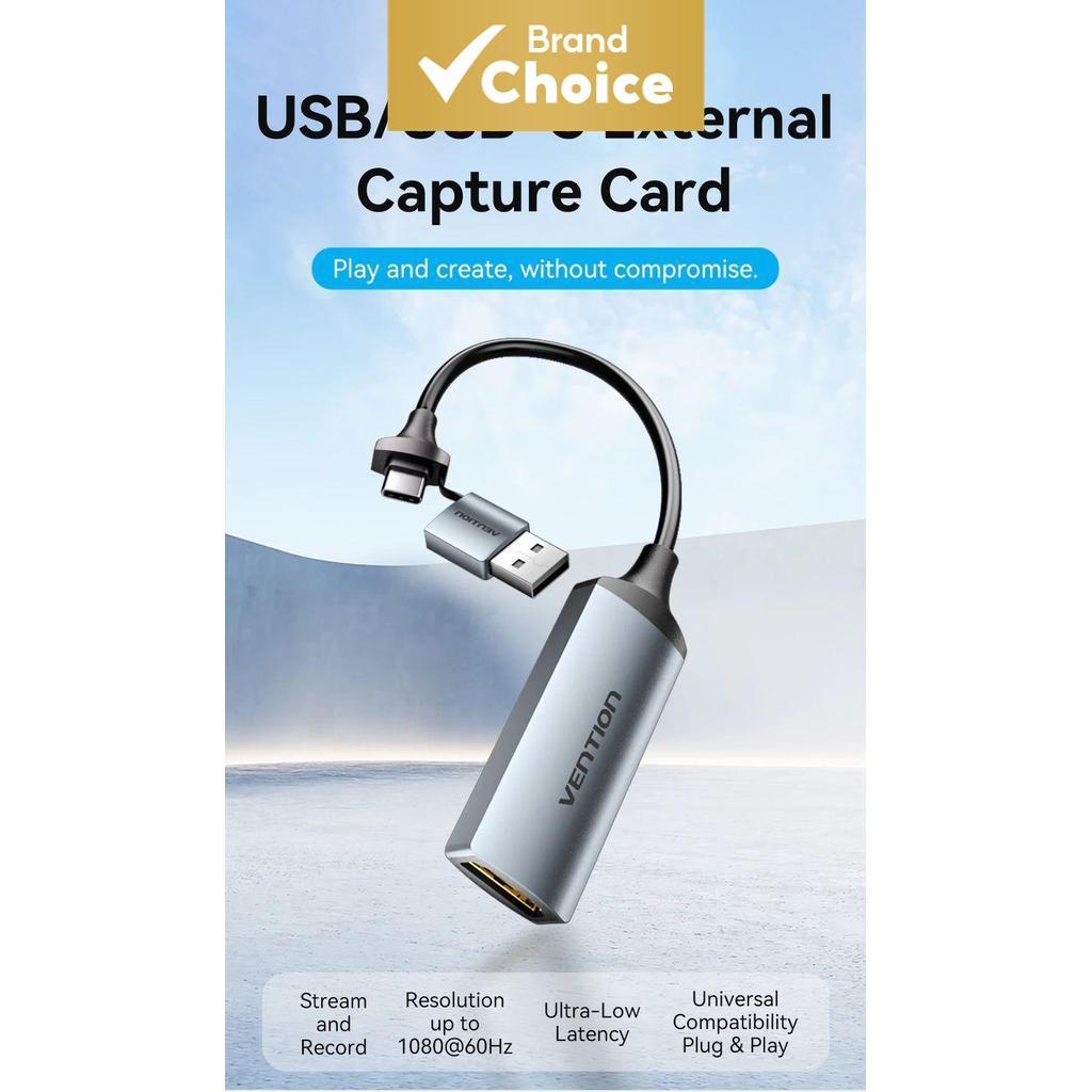 Placa de captura de vídeo HDMI Vention caixa de gravação de vídeo USB 2.0, 1080P 60Hz de alta definição, compatível com
