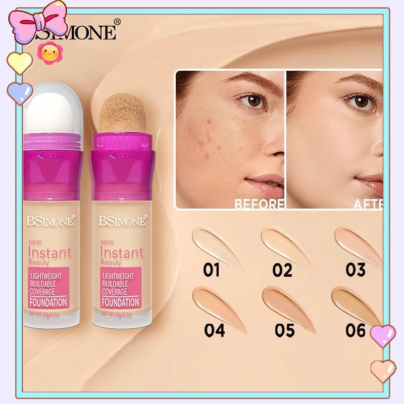 [beautifulhome] BSIMONE Corretivo Facial Esponja Cabeça Fosca Base Líquida Maquiagem Controle De Óleo Creme BB De Longa