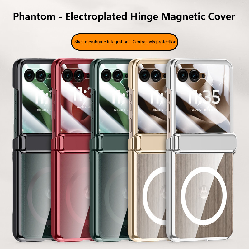 Capa Transparente Galvanizada Para Motorola Razr 70 Ultra Moto 60 50 5G Dobradiç