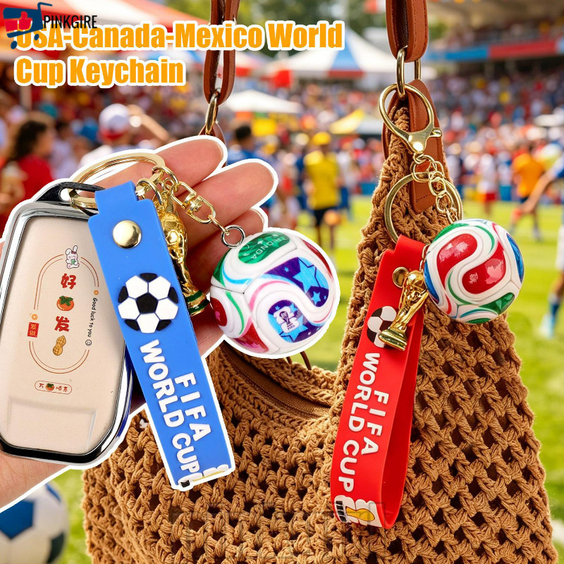 [Rdy Stk] Chaveiro De Futebol Troféu 3D 4/1 Unidade-Pingente Pendurado Para Bolsa-Presentes Fãs Da Copa Do Mundo De 2026