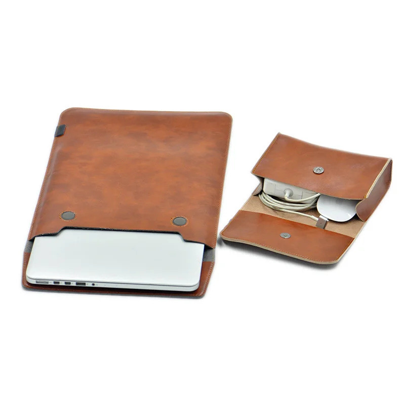 Envelope Bolsa Para Laptop Capa Super Fina , De Couro De Microfibra M1 MacBook Pro Air 13 14 15 16 Polegadas