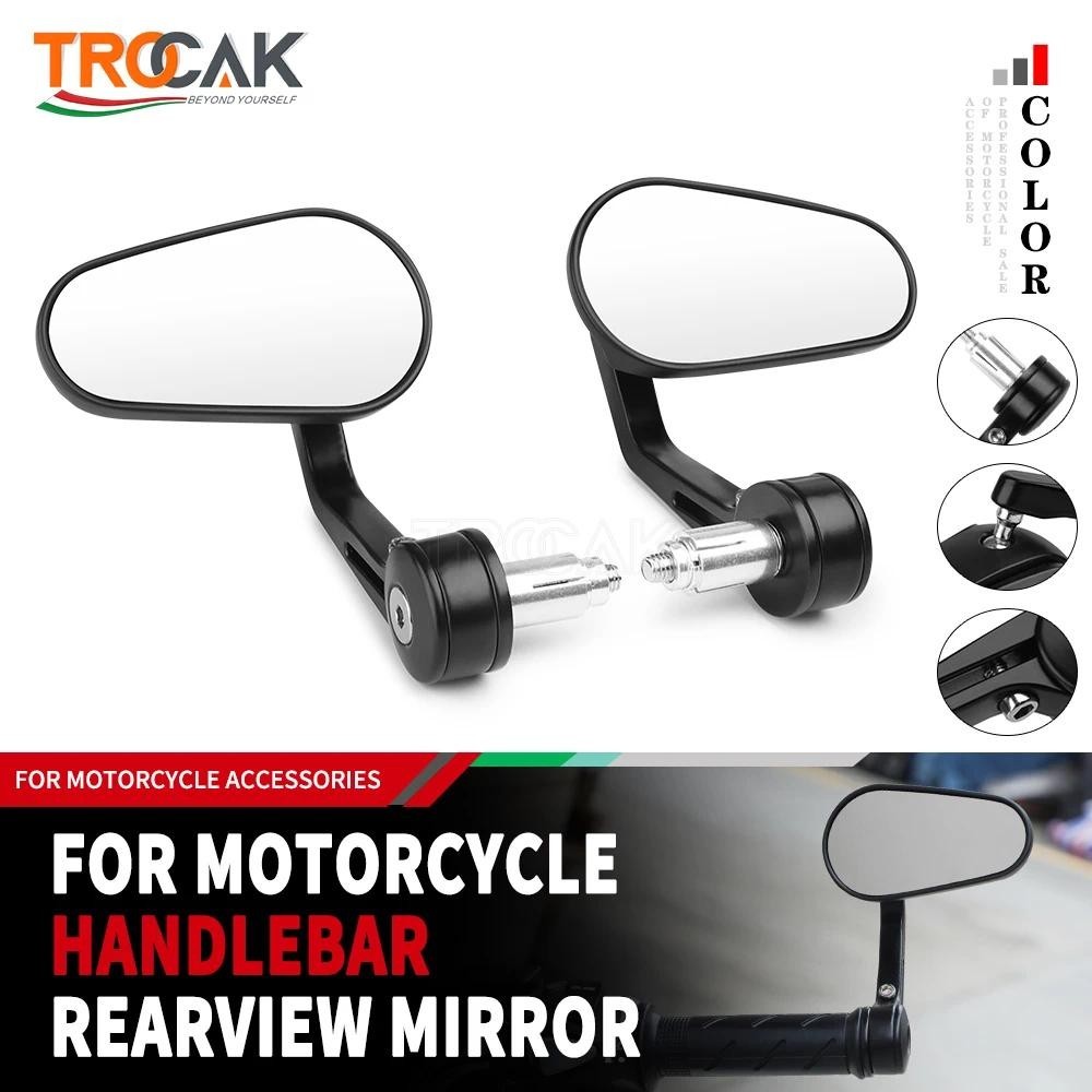 7/8 " Espelhos Retrovisores Da Motocicleta Anti-Reflexo Moto Guiador Final Espelho Lateral Para Scooters ATV Bicicleta M