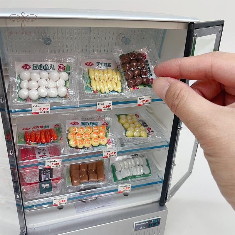 Casa de Bonecas Miniatura com Alimentos