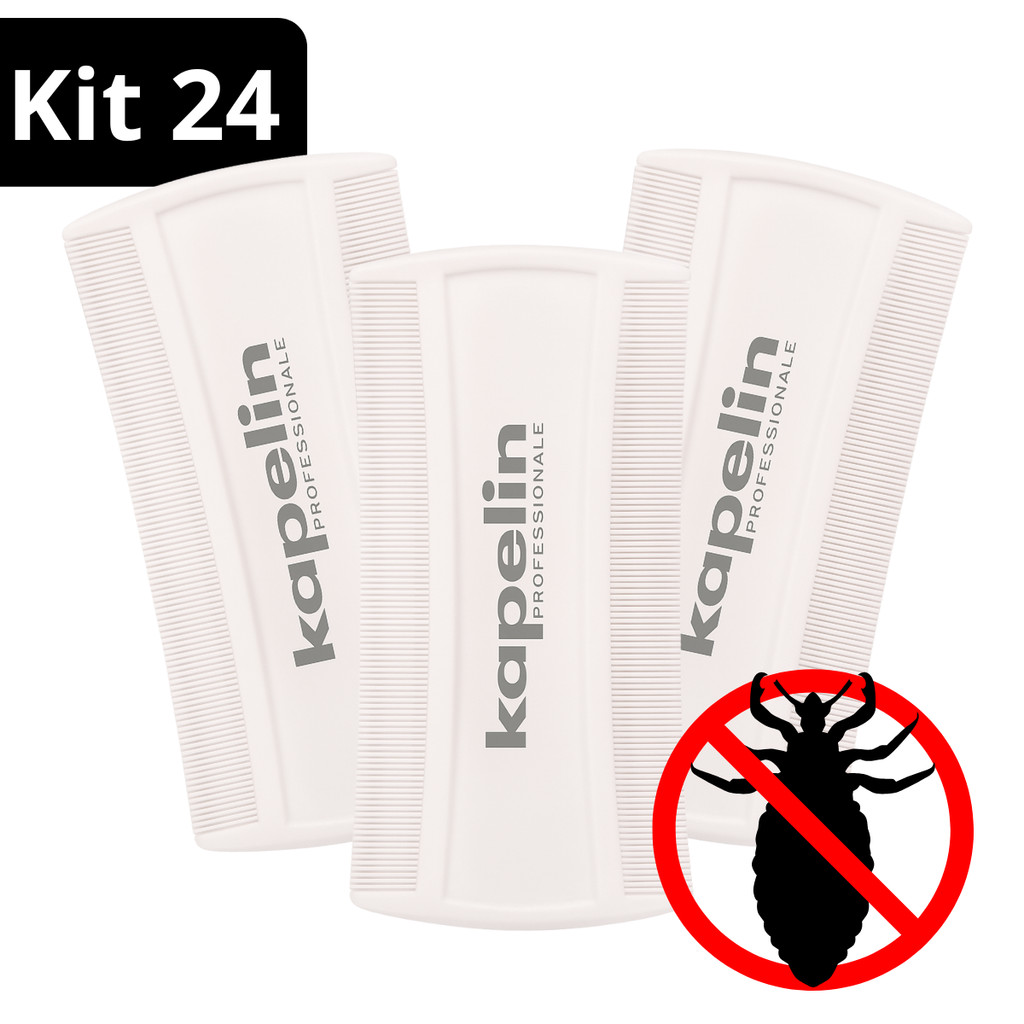 Kit Com 24 Pente Fino para Piolho Lendeas Branco Sem Cabo em Oferta na Shopee