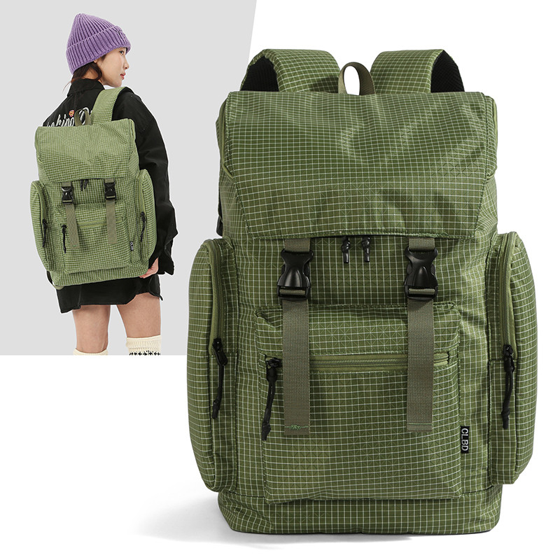 Mochila feminina 2025 moda mochila All-Match grande capacidade xadrez mochila de viagem estudante universitário mochila