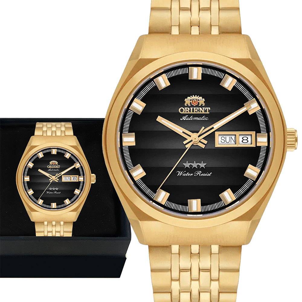 Relógio Orient Masculino Automático Heritage 3 Estrelas