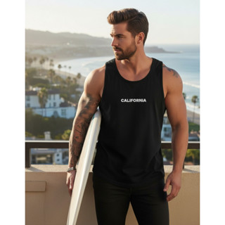 Camiseta Regata Masculina Estampa Califórnia 100%  Algodão em Oferta na Shopee