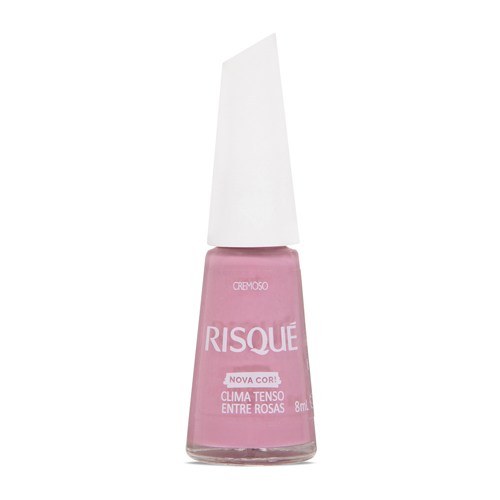 Esmalte Risqué Rosa Cremoso Clima Tenso Entre Rosas 8ml em Oferta na Shopee